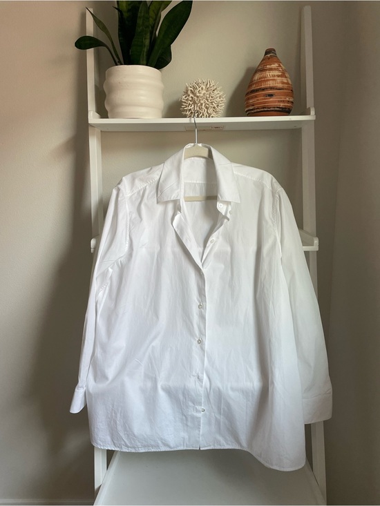 The Row Tops - The Row Oversized White Button-Up Shirt